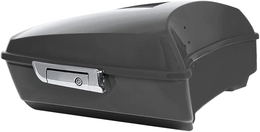 Razor Tour Pack Fit for 2014+ Harley Davidson Touring Road King, Road Glide, Street Glide and Select CVO Models (Razor Tour Pack+ Backrest Pad + Black Metal Plate, Charcoal Pearl)