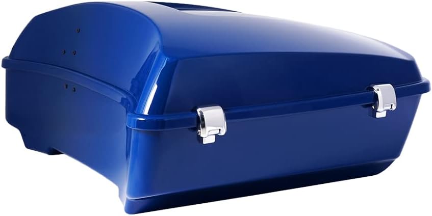Razor Tour Pack Fit for 2014+ Harley Davidson Touring Road King, Road Glide, Street Glide and Select CVO Models (Razor Tour Pack + Backrest Pad + Black Metal Plate, Superior Blue)