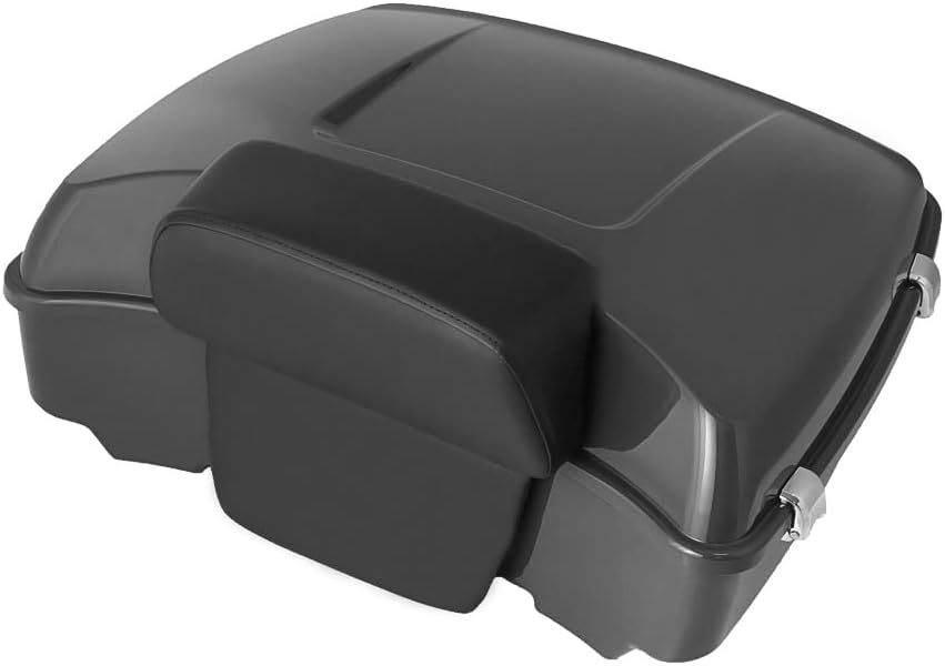 Razor Tour Pack Fit for 2014+ Harley Davidson Touring Road King, Road Glide, Street Glide and Select CVO Models (Razor Tour Pack+ Backrest Pad + Black Metal Plate)