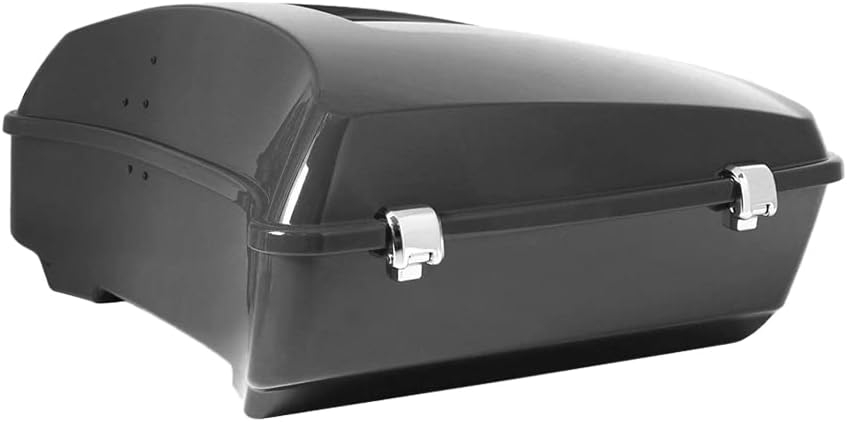 Razor Tour Pack Fit for 2014+ Harley Davidson Touring Road King, Road Glide, Street Glide and Select CVO Models (Razor Tour Pack+ Backrest Pad + Black Metal Plate, Charcoal Pearl)
