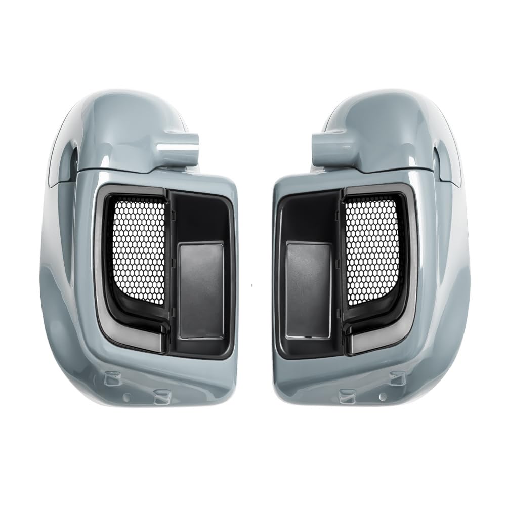 Lower Vented Leg Fairings Glove Box with LED Turn Signals Light Fit for Harley Touring CVO Street Glide FLHX Road Glide FLTR Electra Glide FLHT Ultra Limited 2014-2024 (Reef Blue)