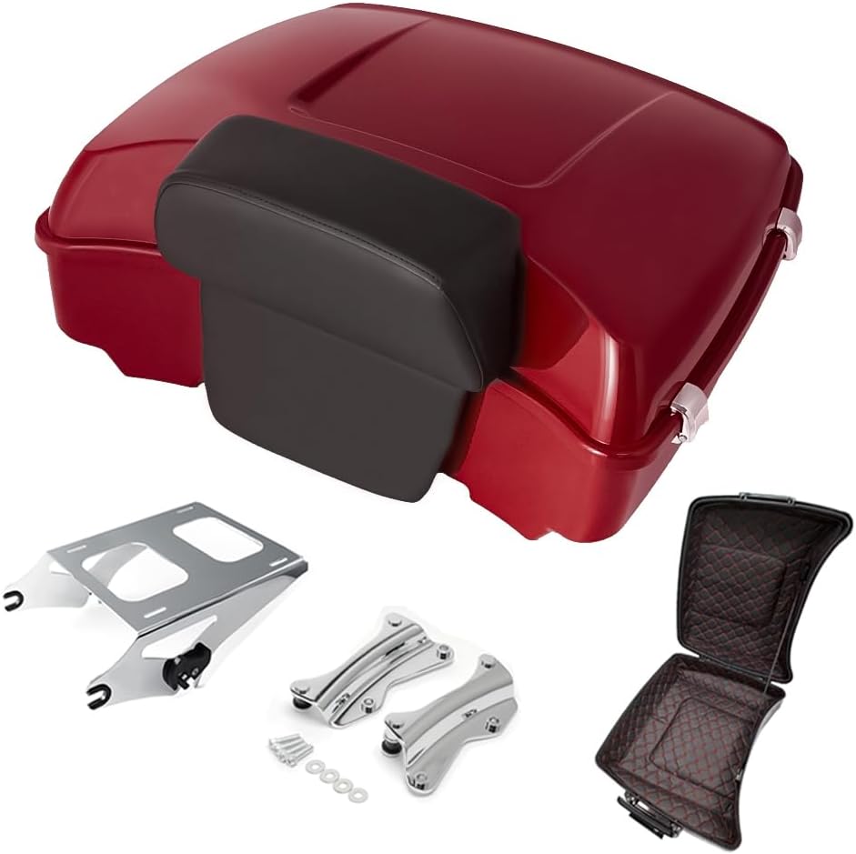 Razor Tour Pak Pack Trunk & Backrest Pad & Two-up Mounting Bracket Rack & Tour Pak liners Fit For Harley 2014-2024 Harley Touring Road Glide Special, Street Glide
