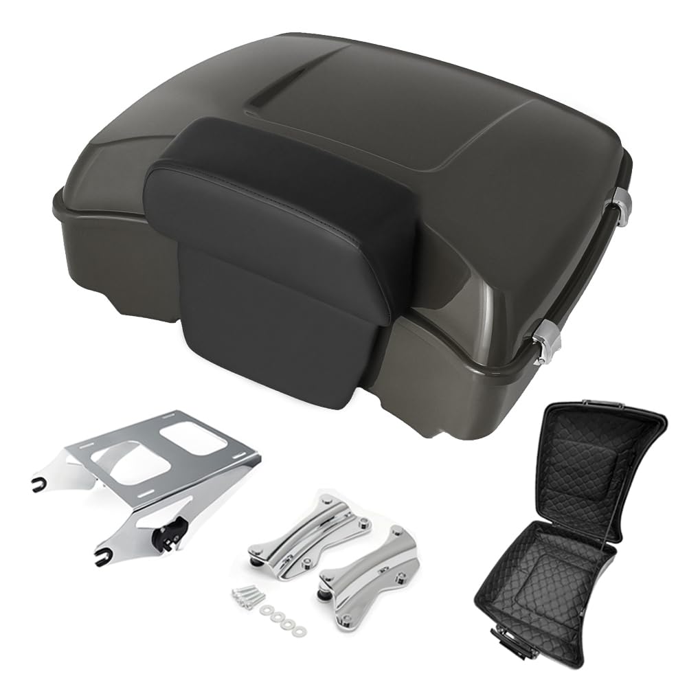 Razor Tour Pak Pack Trunk & Backrest Pad & Two-up Mounting Bracket Rack & Tour Pak liners Fit For Harley 2014-2024 Harley Touring Road Glide Special, Street Glide (Velocity Red Sunglo)