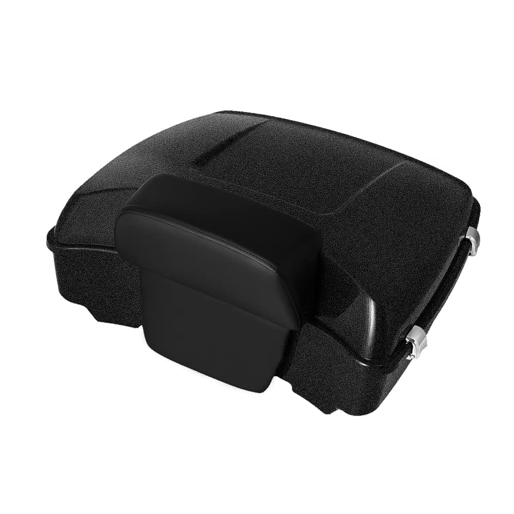 Razor Tour Pack Fit for 2014+ Harley Davidson Touring Road King, Road Glide, Street Glide and Select CVO Models (Razor Tour Pack+ Backrest Pad + Black Metal Plate, Amber Whiskey)