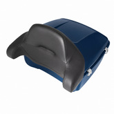 Billiard Blue King Tour Pack with wrap-around backrest for Harley-Davidson Touring
