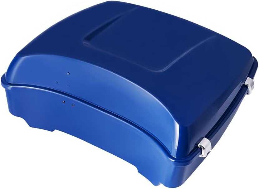 Razor Tour Pack Fit for 2014+ Harley Davidson Touring Road King, Road Glide, Street Glide and Select CVO Models (Razor Tour Pack + Backrest Pad + Black Metal Plate, Superior Blue)