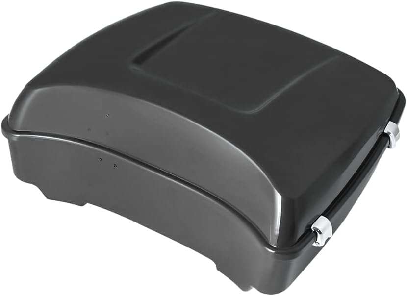 Razor Tour Pack Fit for 2014+ Harley Davidson Touring Road King, Road Glide, Street Glide and Select CVO Models (Razor Tour Pack+ Backrest Pad + Black Metal Plate, Charcoal Pearl)