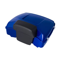 Razor Tour Pack Fit for 2014+ Harley Davidson Touring Road King, Road Glide, Street Glide and Select CVO Models (Razor Tour Pack+ Backrest Pad + Black Metal Plate, Amber Whiskey)