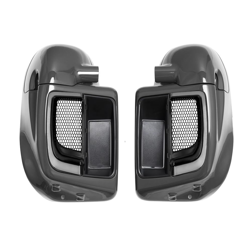 Lower Vented Leg Fairings Glove Box with LED Turn Signals Light Fit for Harley Touring CVO Street Glide FLHX Road Glide FLTR Electra Glide FLHT Ultra Limited 2014-2024 (Reef Blue)
