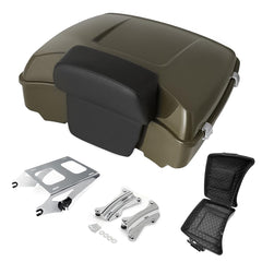 Razor Tour Pak Pack Trunk & Backrest Pad & Two-up Mounting Bracket Rack & Tour Pak liners Fit For Harley 2014-2024 Harley Touring Road Glide Special, Street Glide (Velocity Red Sunglo)