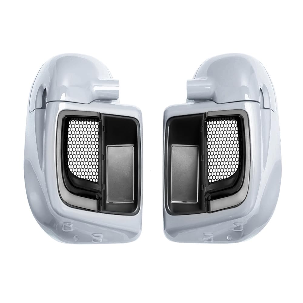 Lower Vented Leg Fairings Glove Box with LED Turn Signals Light Fit for Harley Touring CVO Street Glide FLHX Road Glide FLTR Electra Glide FLHT Ultra Limited 2014-2024 (Reef Blue)
