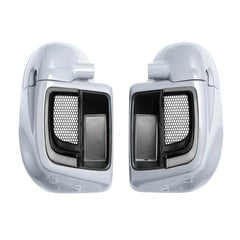 Lower Vented Leg Fairings Glove Box with LED Turn Signals Light Fit for Harley Touring CVO Street Glide FLHX Road Glide FLTR Electra Glide FLHT Ultra Limited 2014-2024 (Reef Blue)