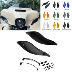 Side Wings Air Deflectors, Fairing Side Wing Windshield Compatible for Harley Davidson Electra Glide Street Glide Trike 2014-2022