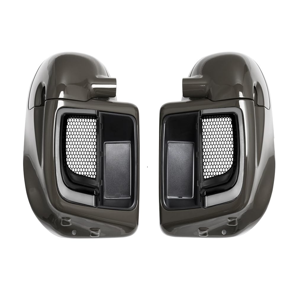 Lower Vented Leg Fairings Glove Box with LED Turn Signals Light Fit for Harley Touring CVO Street Glide FLHX Road Glide FLTR Electra Glide FLHT Ultra Limited 2014-2024 (Reef Blue)