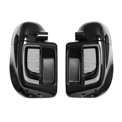 Lower Vented Leg Fairings Glove Box with LED Turn Signals Light Fit for Harley Touring CVO Street Glide FLHX Road Glide FLTR Electra Glide FLHT Ultra Limited 2014-2024 (Reef Blue)