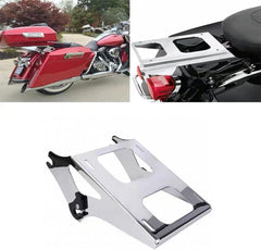 Tour Pack Pak Mounting Luggage Rack, Detachable Two Up Trunk Mounting Rack Compatible for Harley Touring Street Glide Electra Glide Road Glide Road King 2014-2022