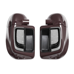 Lower Vented Leg Fairings Glove Box with LED Turn Signals Light Fit for Harley Touring CVO Street Glide FLHX Road Glide FLTR Electra Glide FLHT Ultra Limited 2014-2024 (Reef Blue)