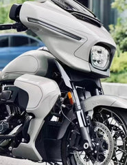 2024 RG Lower Fairing Dark Platinum Air-Cooled Lower Vented Leg Fits for 23.5-Later Harley Touring FLTRX Street Glide FLHX (Dark Platinum)