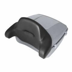 Barracuda Silver Denim King Tour Pack with wrap-around backrest for Harley-Davidson Touring