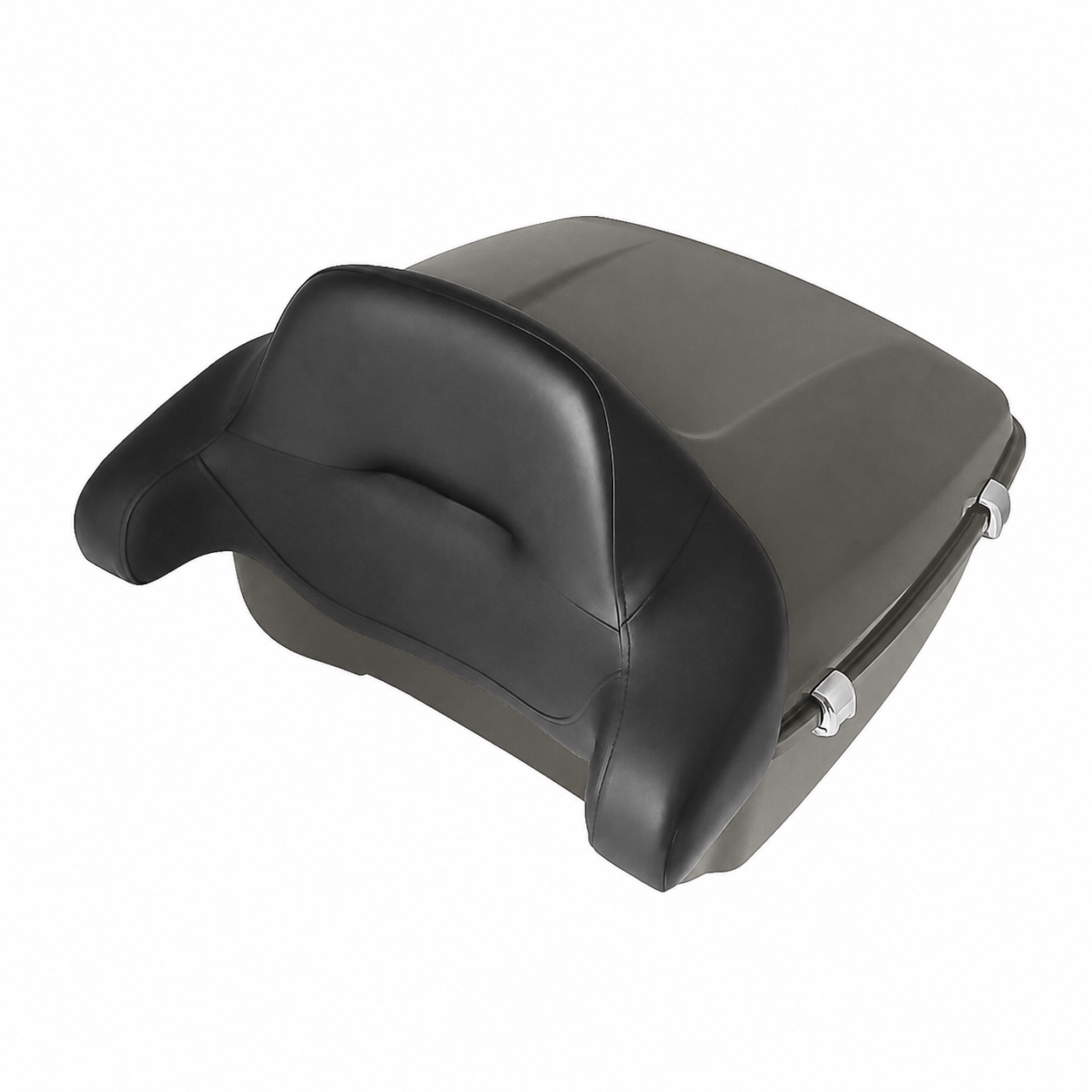 River Rock Gray Denim King Tour Pack with wrap-around backrest for Harley-Davidson Touring
